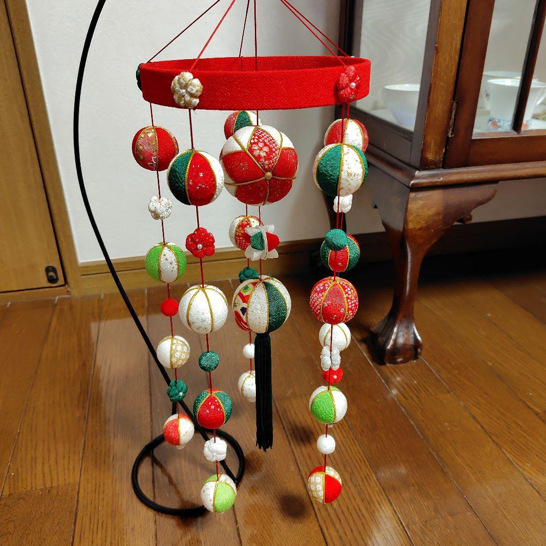 ちりめん細工　クリスマスの下げ飾りと 夏の下げ飾り　　おーさかーな