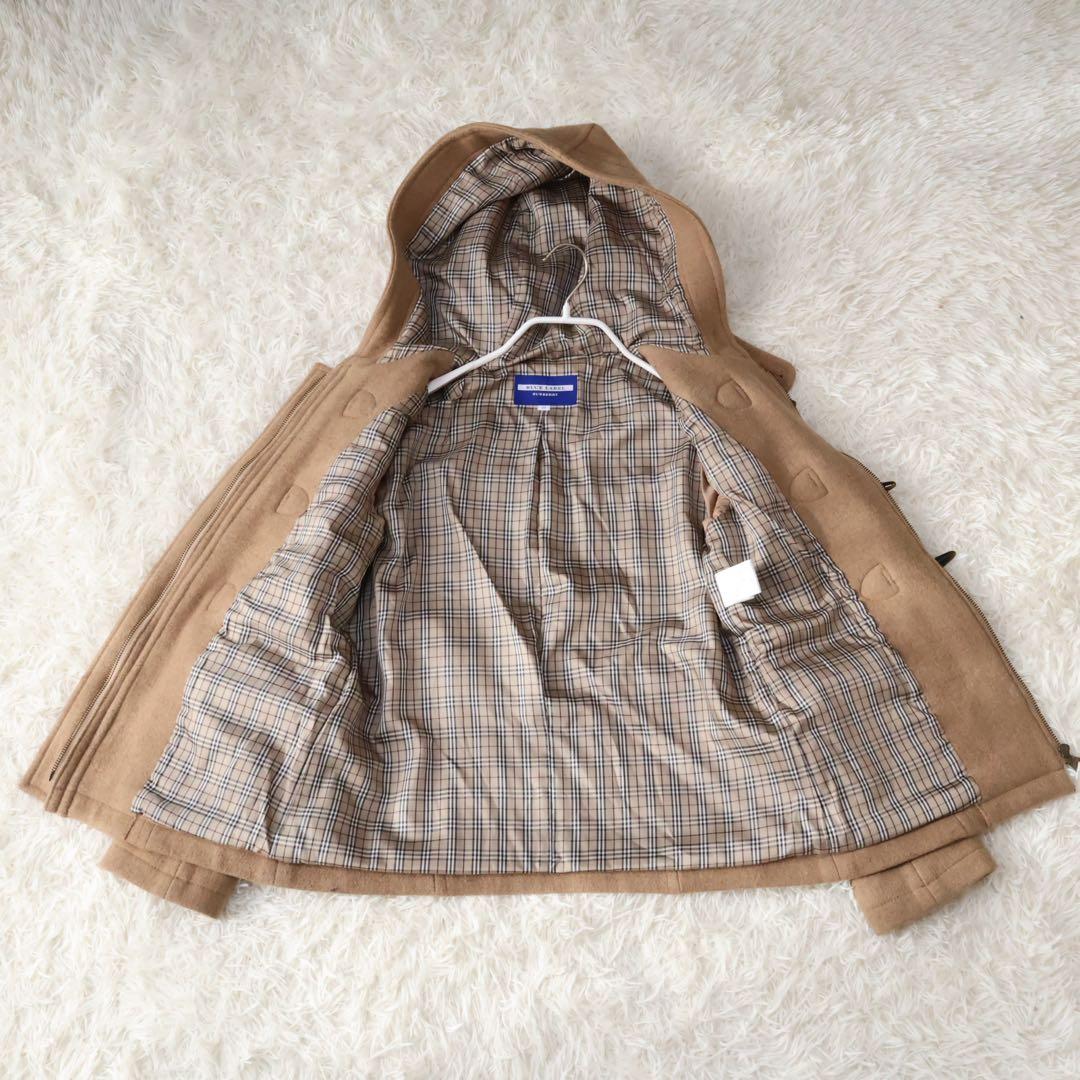 バーバリーブルーレーベル　ダッフルコート　ブラウンベージュ　ノバチェック