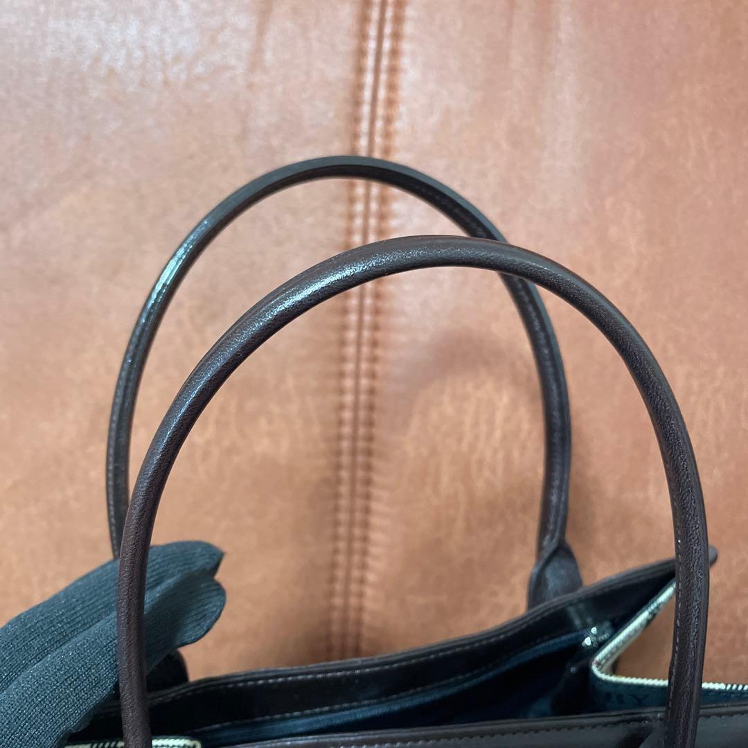 バーバリー ミニトートバッグ ノバチェック レザー キャンバス