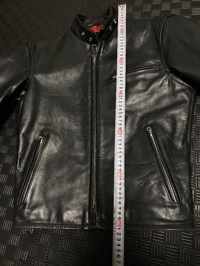 黒　牛革　レザーシングルライダースジャケット(韓国製)