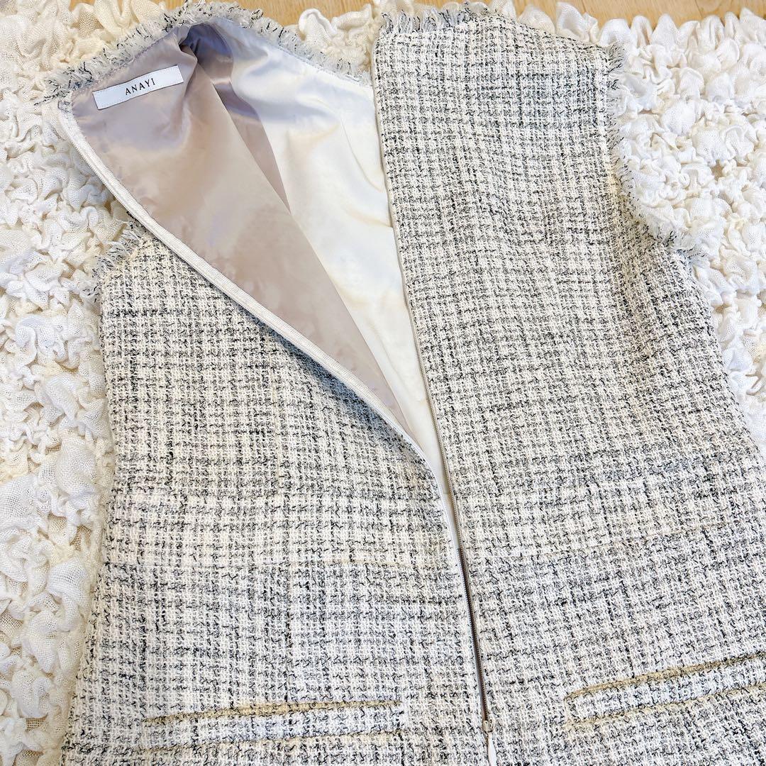 ANAYI オールインワントライスピンツィードオールインワン　38