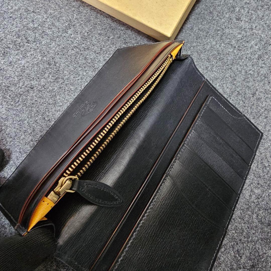 【GANZO】人気コードバン 長財布 ブラック ギャランティ付き