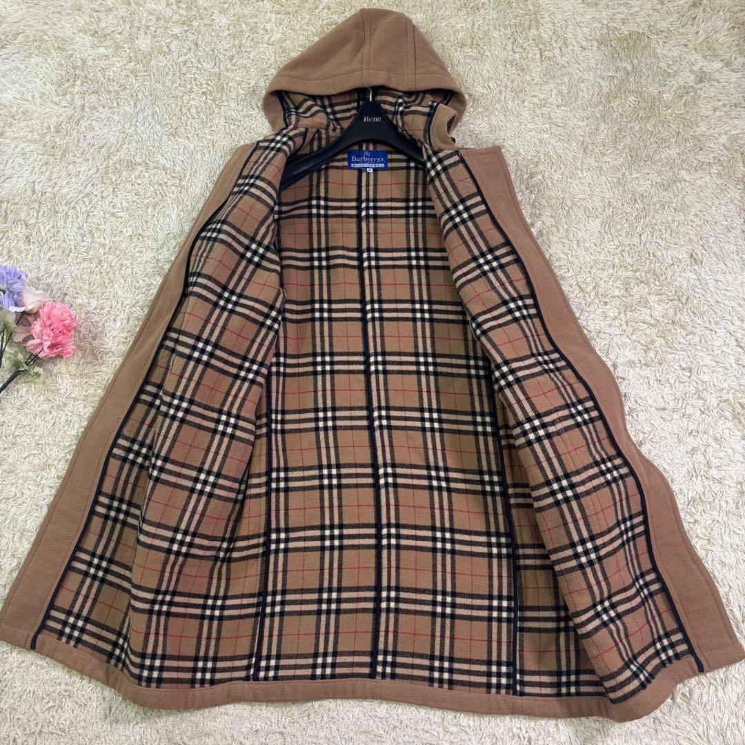 バーバリーズ　ビンテージ　ノバチェック　ウール　ダッフルコート　38
