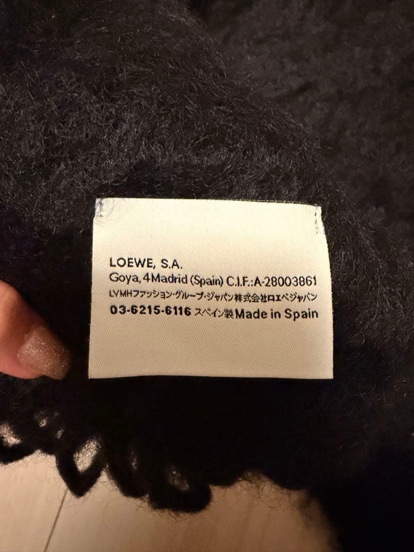 LOEWE マフラー ブラック