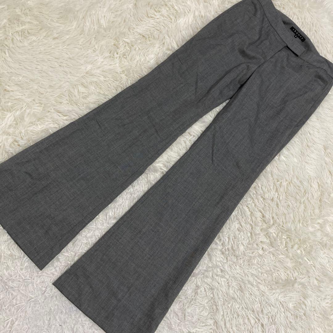 theory セットアップ ノーカラースーツ グレー 2 オフィス フォーマル