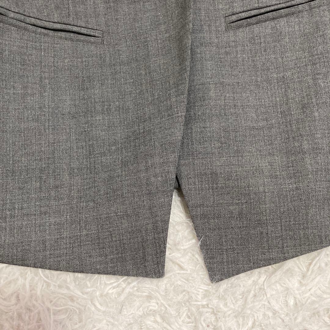 theory セットアップ ノーカラースーツ グレー 2 オフィス フォーマル