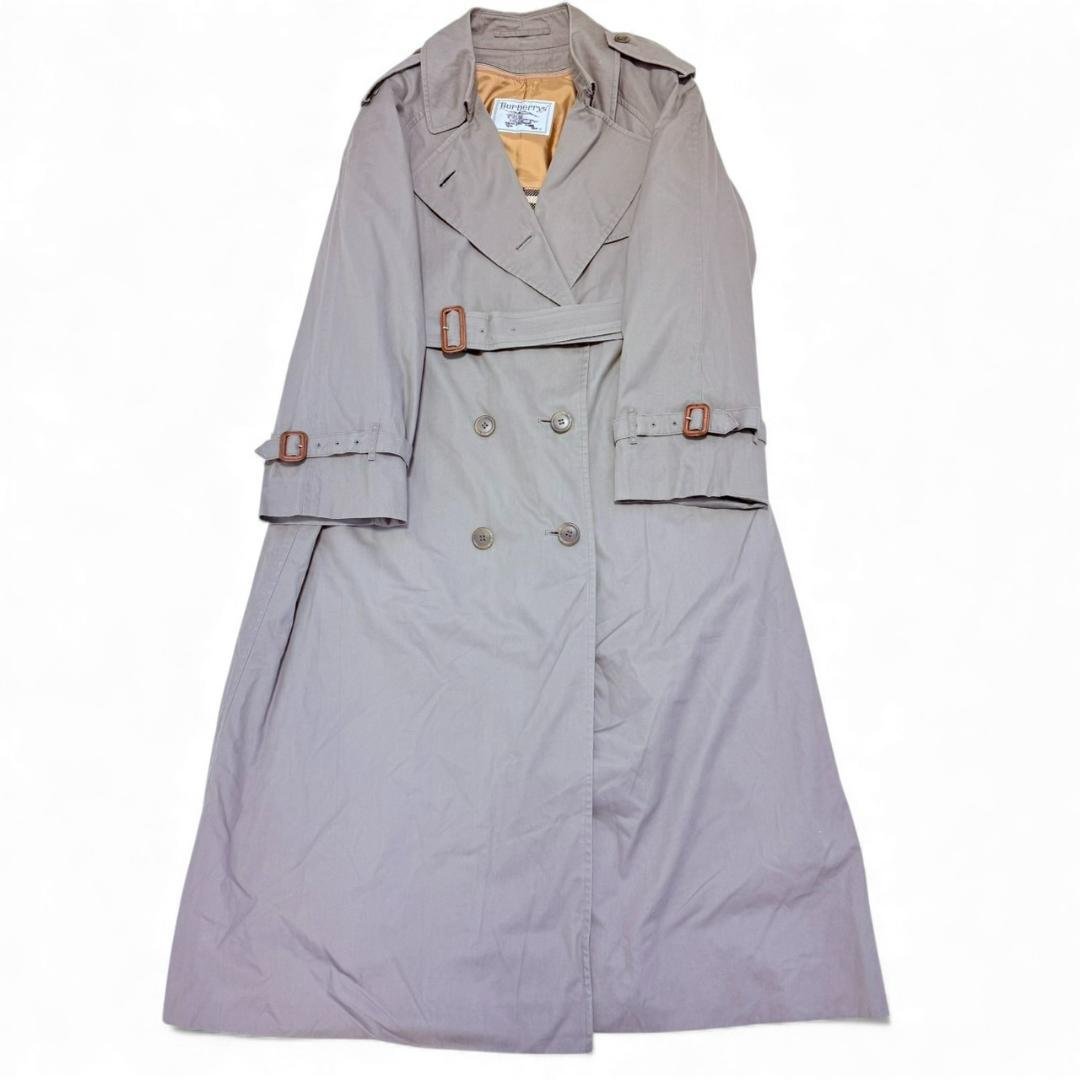 【美品】 バーバリー L 腰ベルト ライナー マキシ丈 2Way トレンチコート