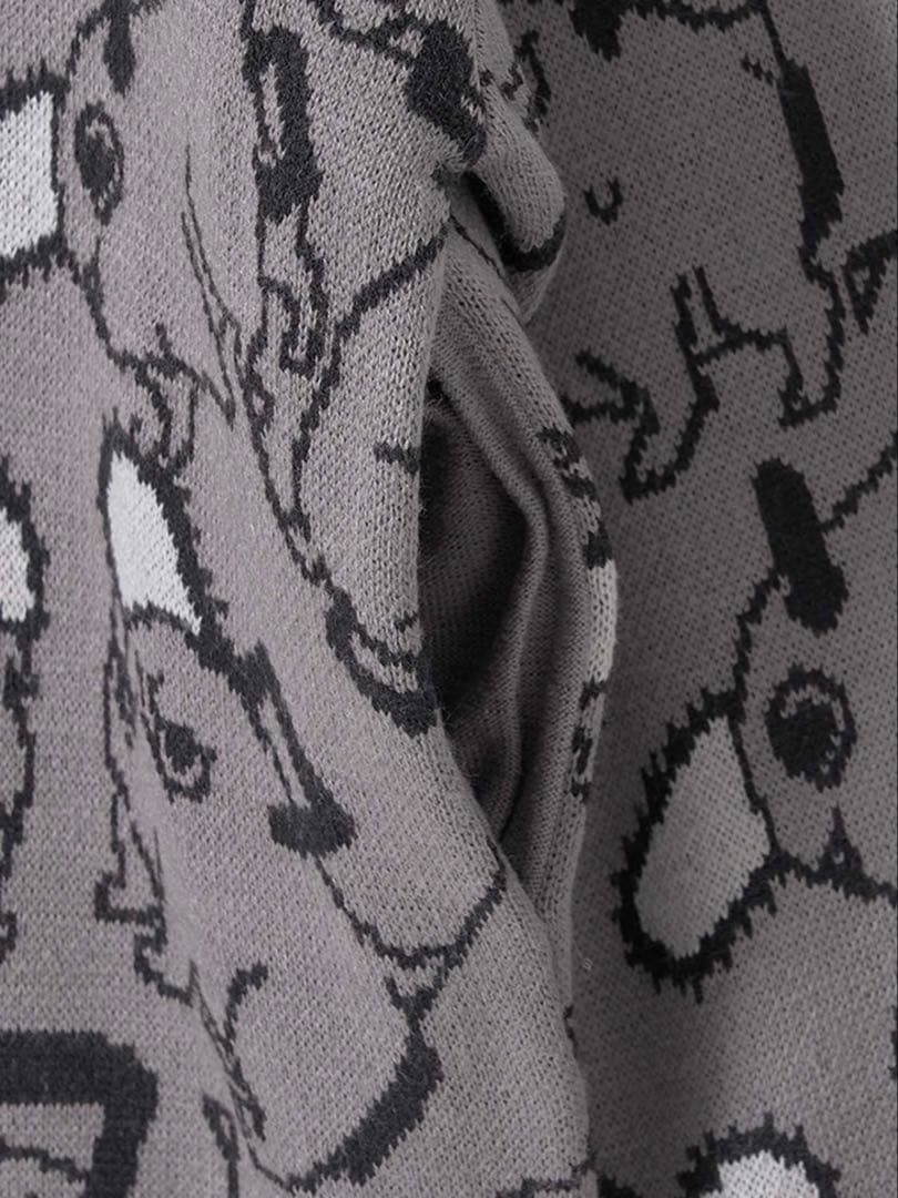 グラニフ チェンソーマン ポチタ パターン ジャカードカーディガン カーディガン