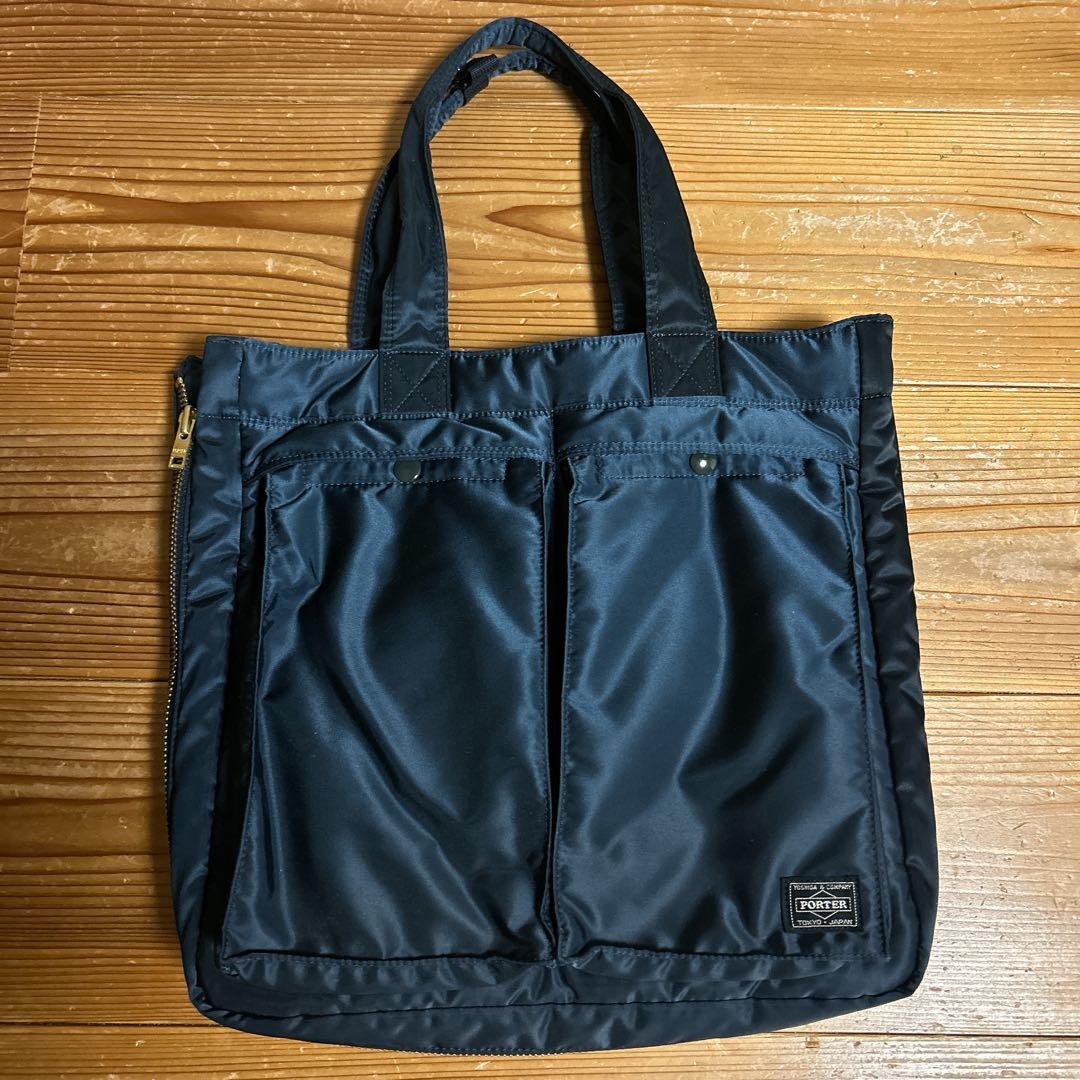 PORTER タンカー　2Way トートバッグ　ネイビー