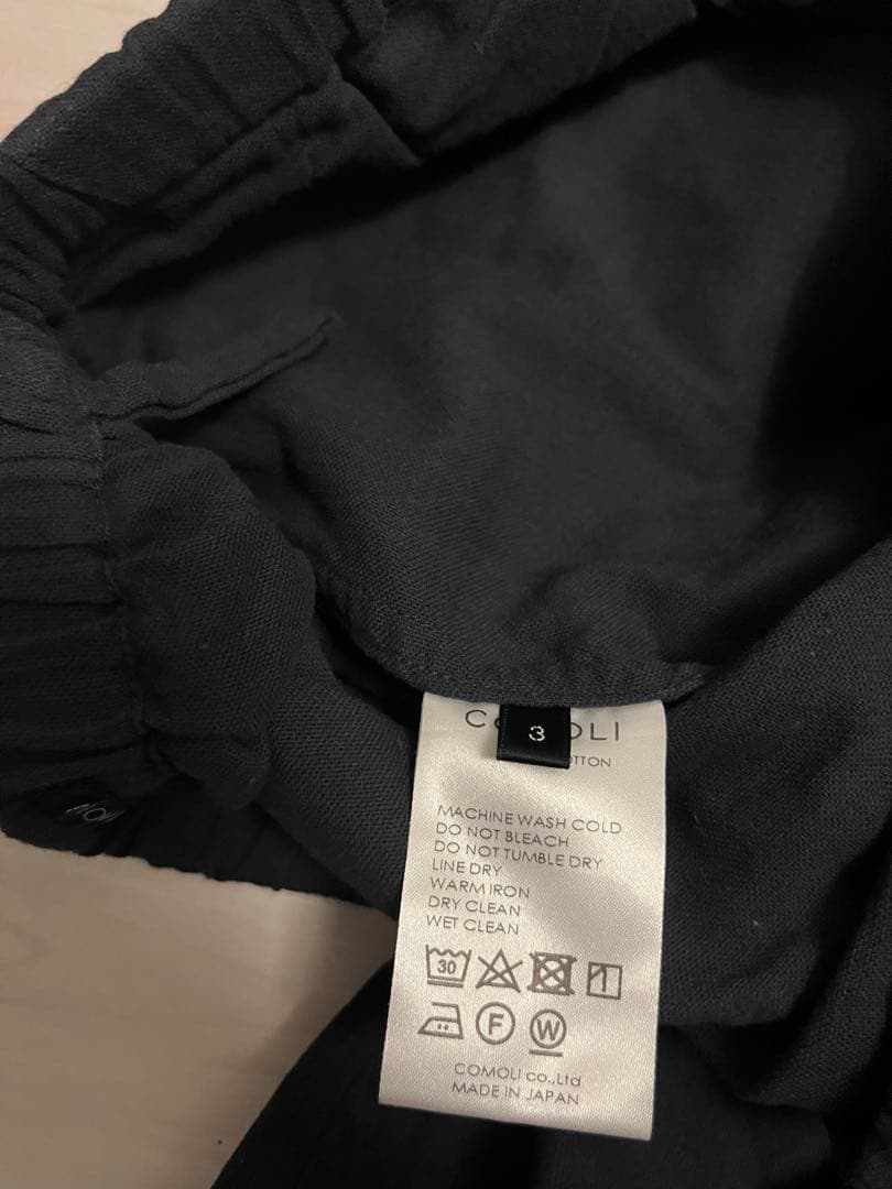 comoli コモリ 22SS 空紡オックス ドローストリングパンツ