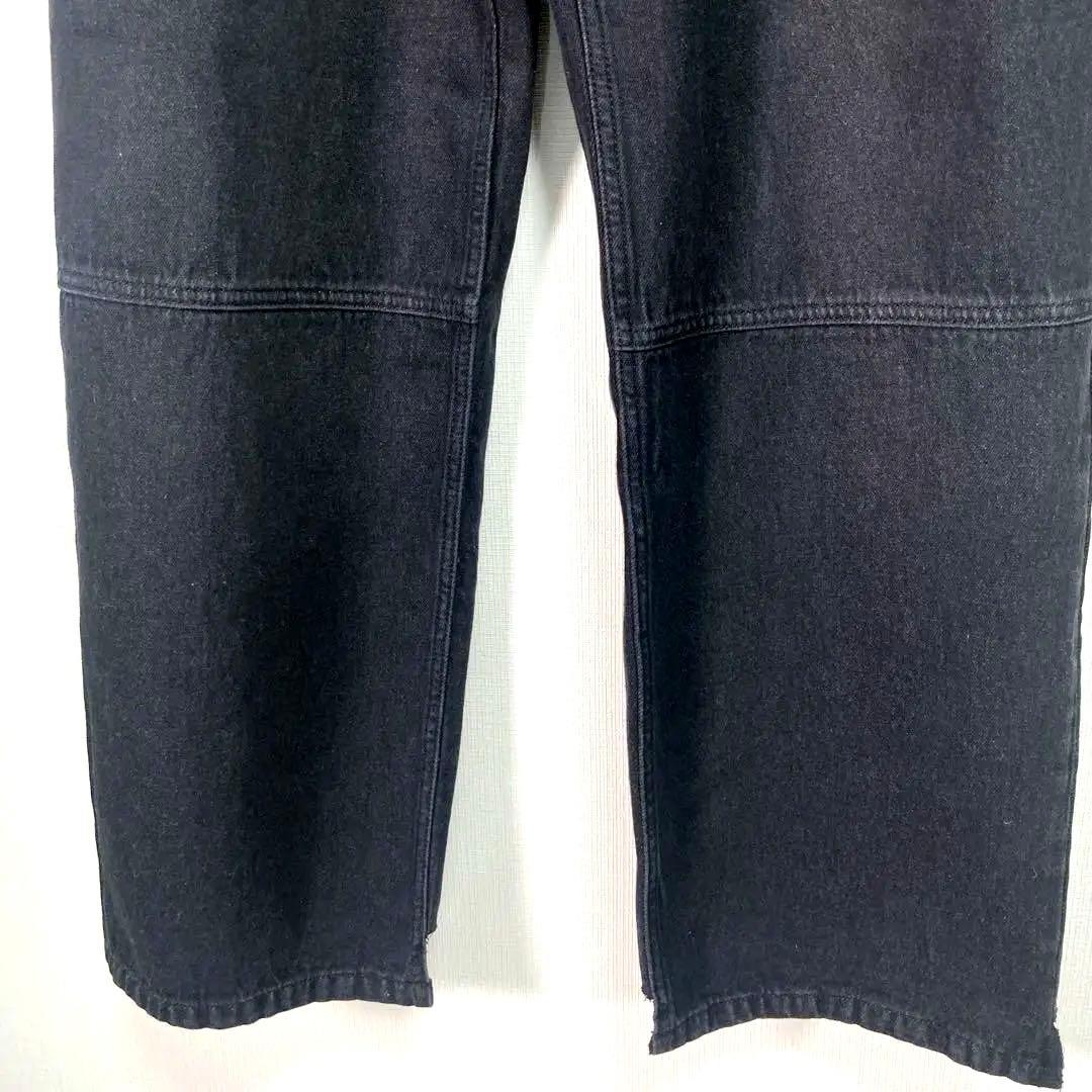 新品YENN タック ベルト デザイン 40 イエン ブラック デニムパンツ