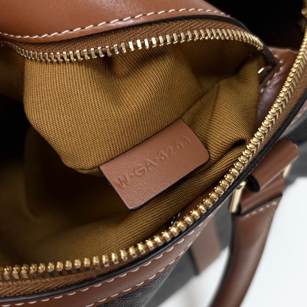 美品 CELINE ラージボストン / トリオンフキャンバス & カーフスキン