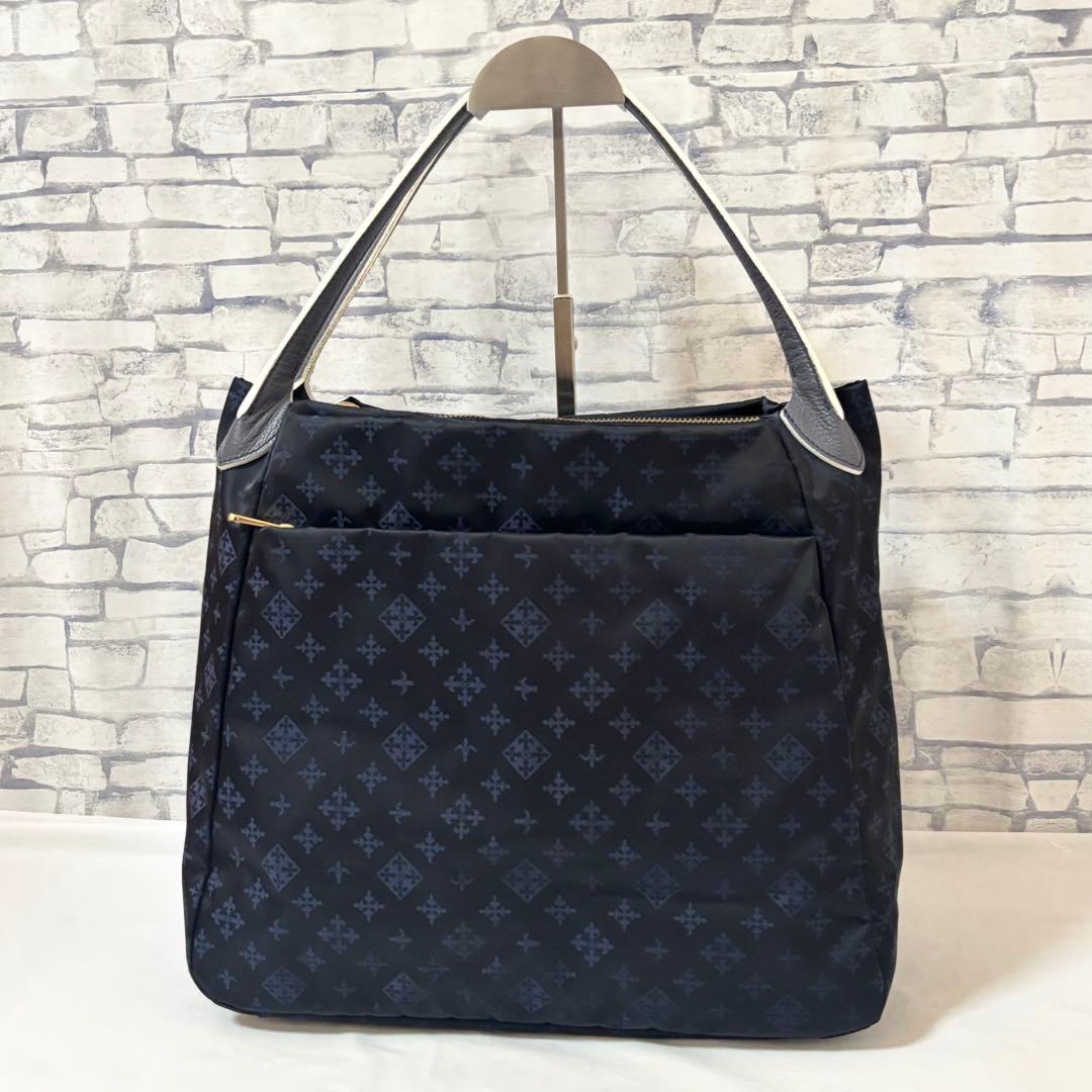 未使用級✨ラシット・トートバッグ手提げ肩掛け ナイロン ポケット多数 A4可