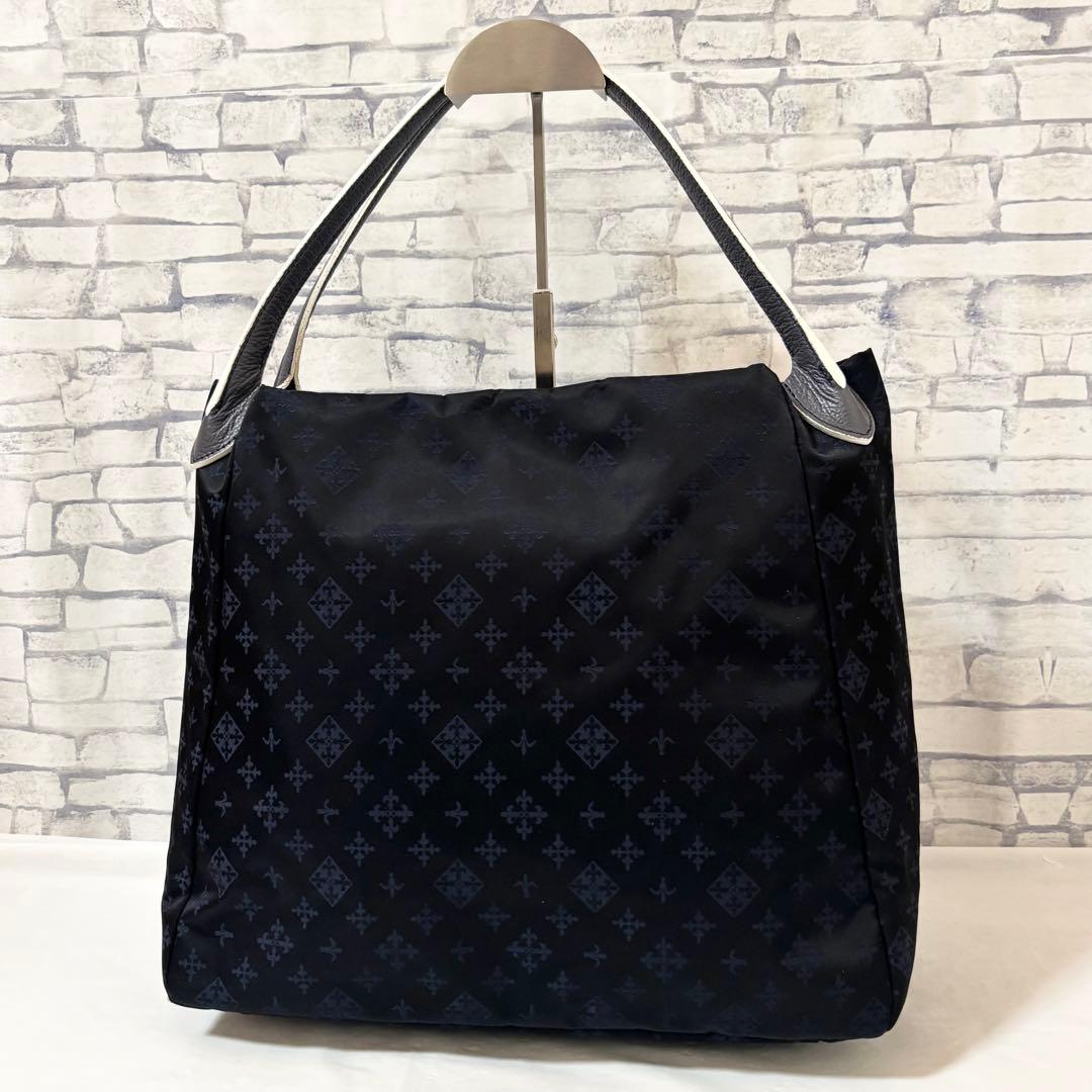 未使用級✨ラシット・トートバッグ手提げ肩掛け ナイロン ポケット多数 A4可