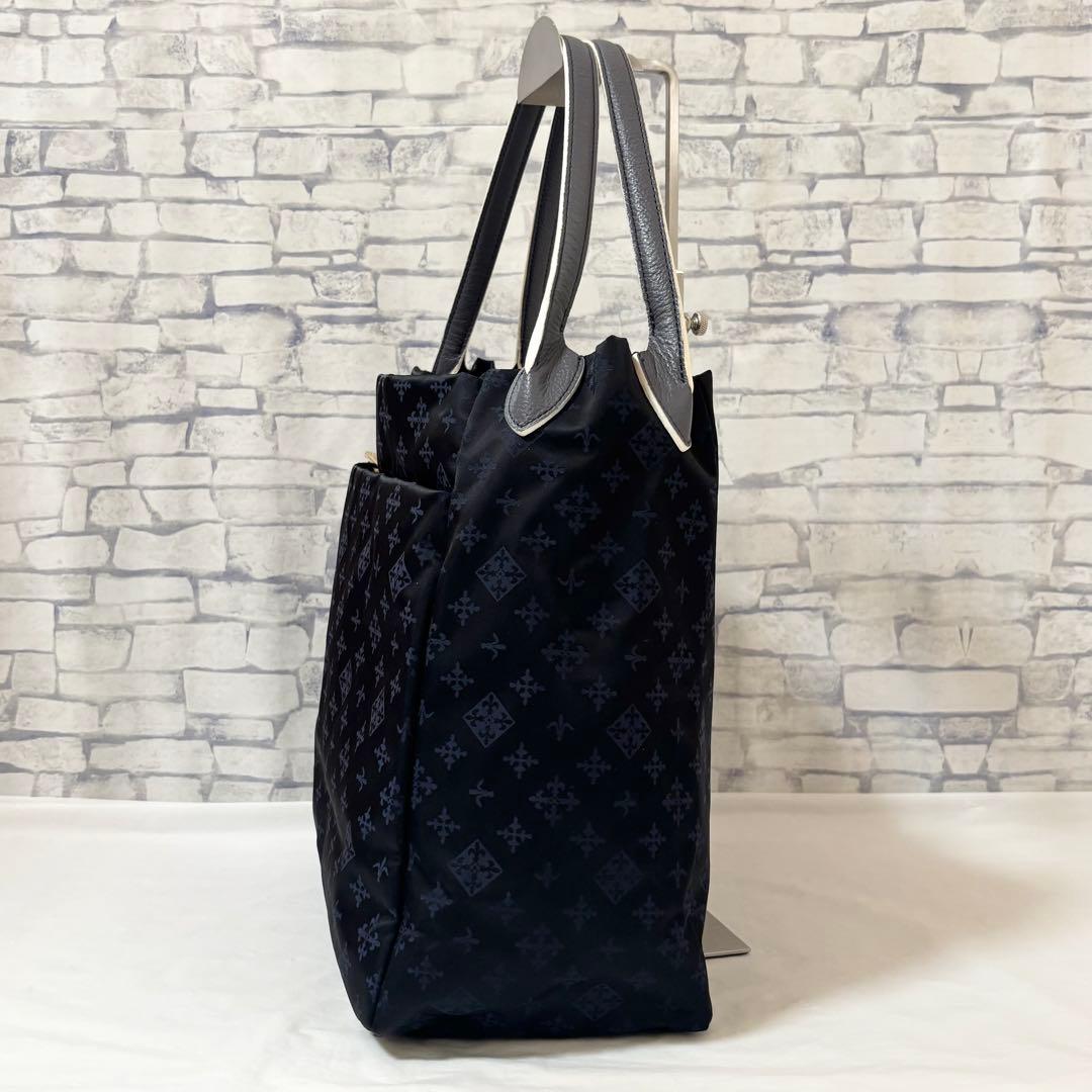 未使用級✨ラシット・トートバッグ手提げ肩掛け ナイロン ポケット多数 A4可