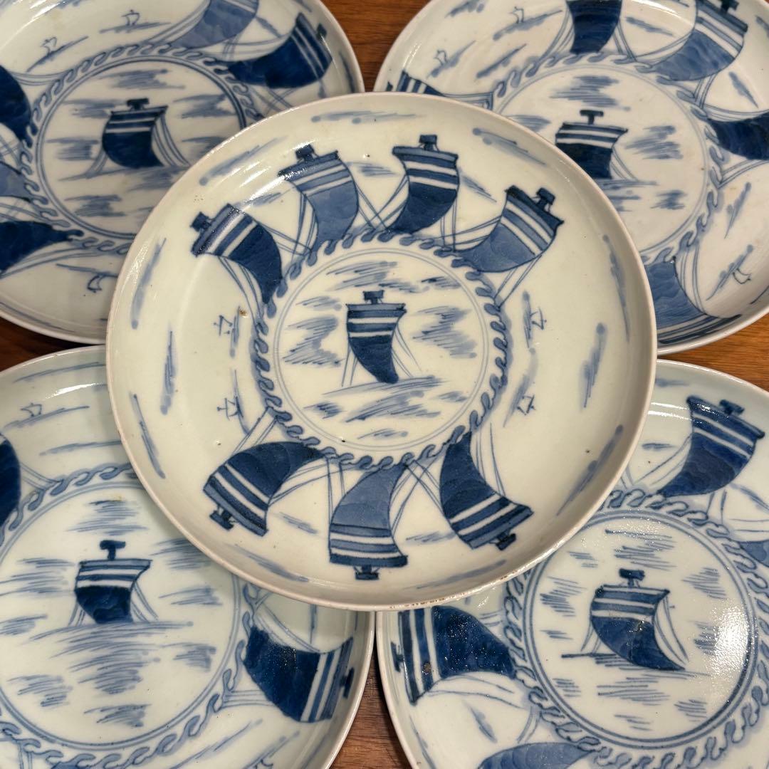 江戸時代　古伊万里　染め付　皿