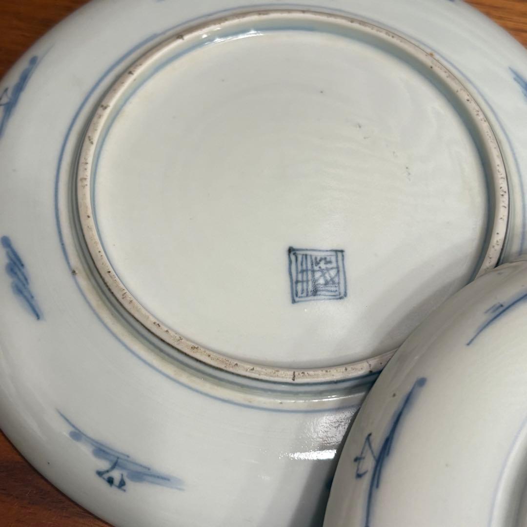 江戸時代　古伊万里　染め付　皿