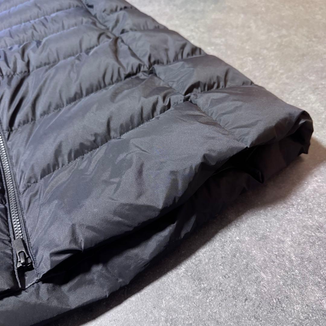 【美品】ウルトラライトダウンロングコート フード付き ブラック 黒 Mサイズ