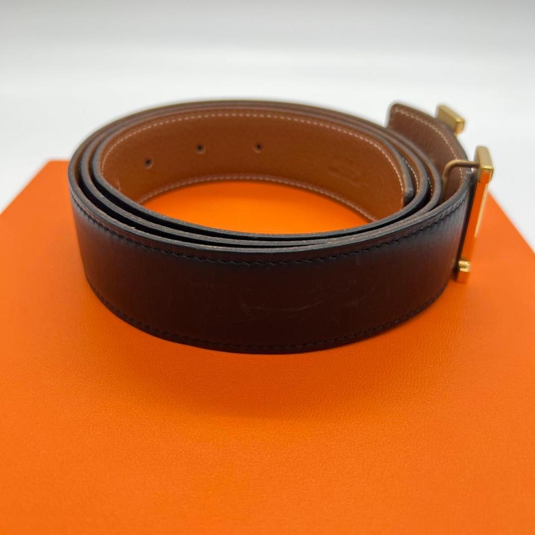 エルメス コンスタンス　Hベルト　ベルト ブラック　ブラウン　ゴールド レザー