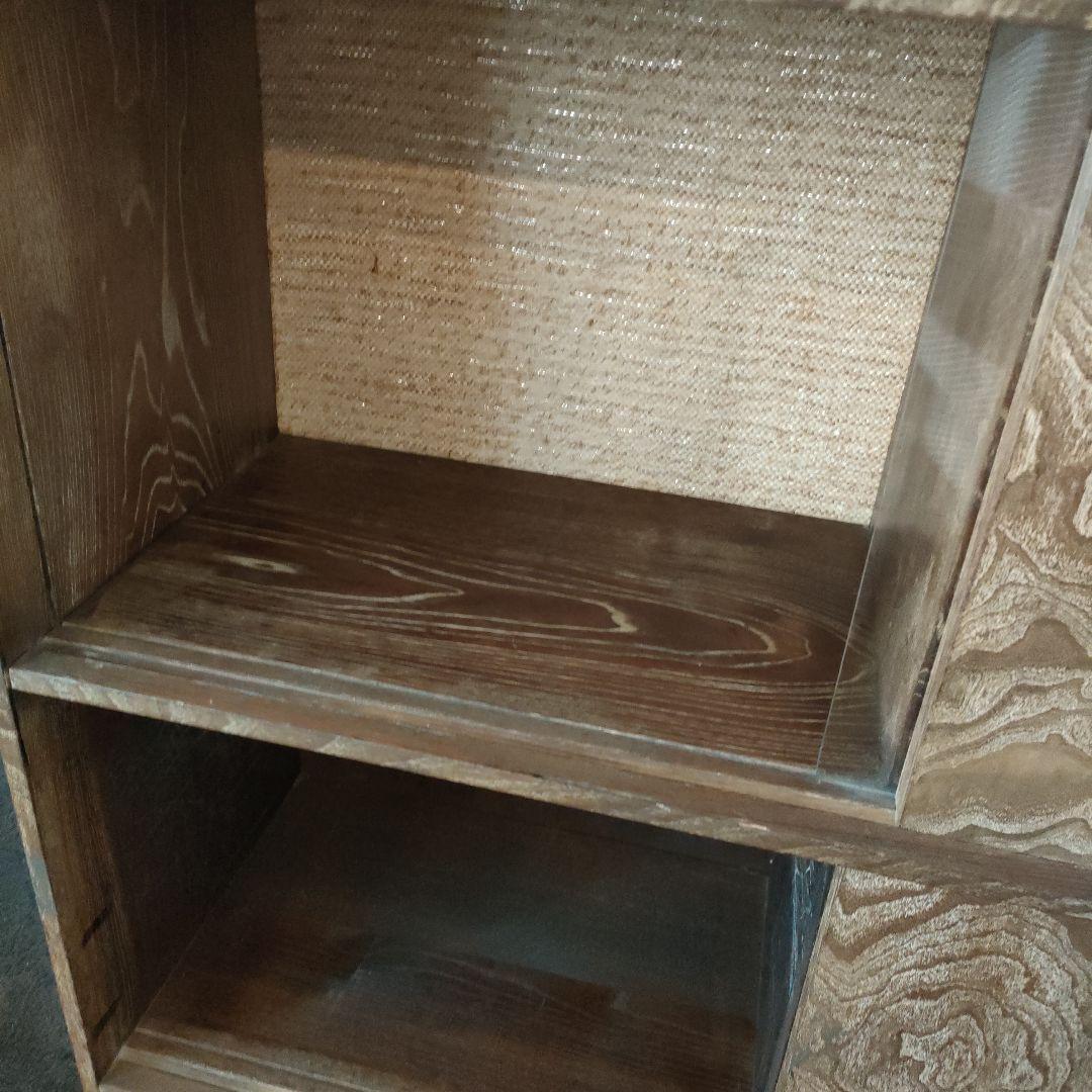 木製ガラス扉収納キャビネット