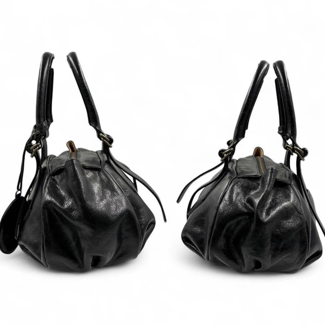 ヴィヴィアンウエストウッド ミニボストンバッグ オーブ ブラック レザー y2k