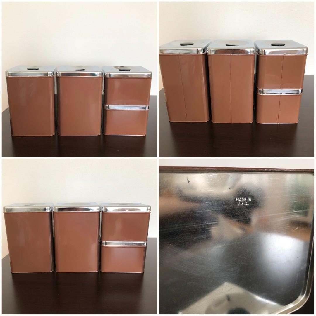 TIN缶 キャニスター 世田谷ベース ミッドセンチュリー スペースエイジ 雑貨