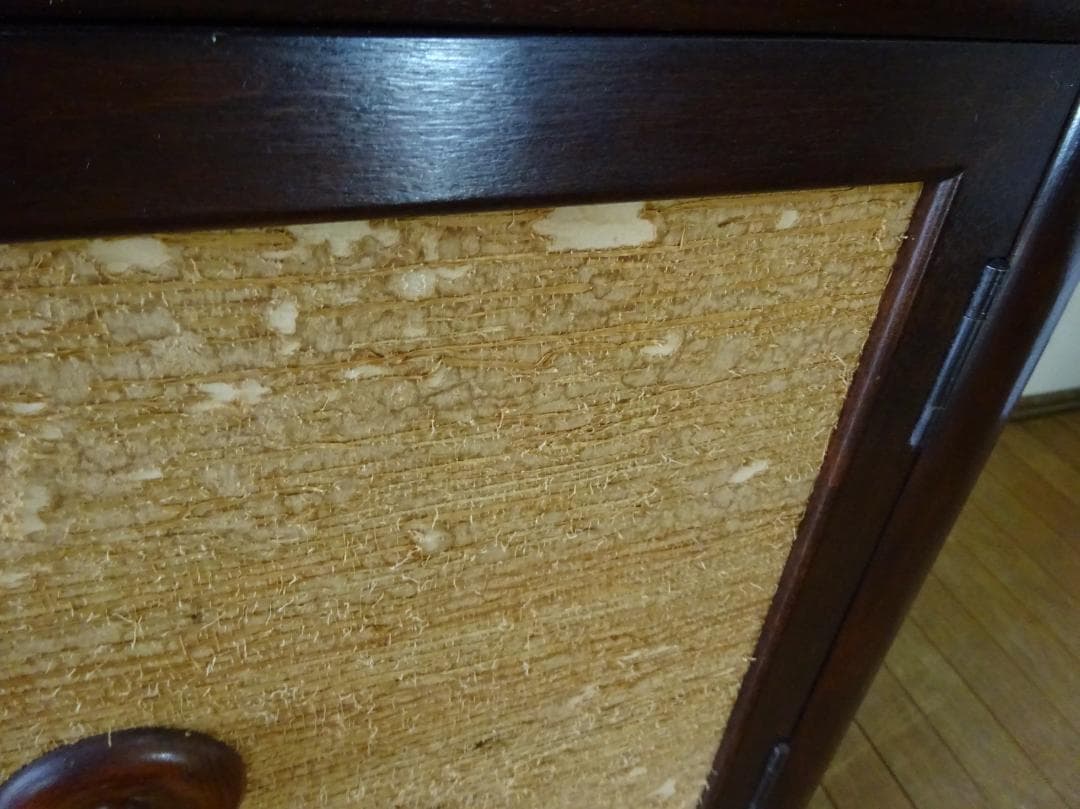 ちゃちゃ　松本民芸家具　A型電話台　ミズメザクラ　飾り台　花台　葛布　和モ