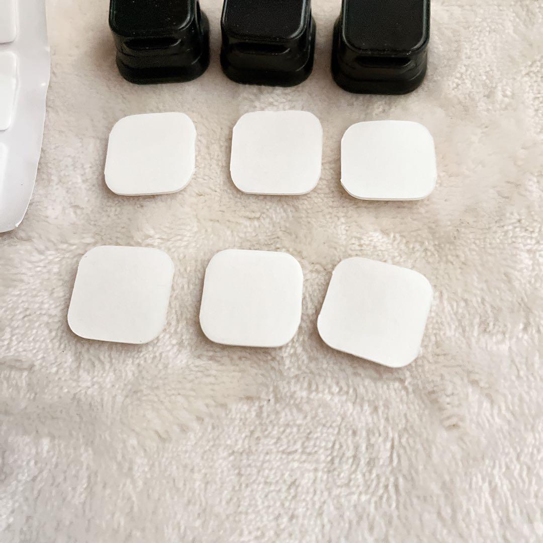 ケーブルホルダー　マグネットクリップ　6個入り　ブラック　ケーブル　収納　固定