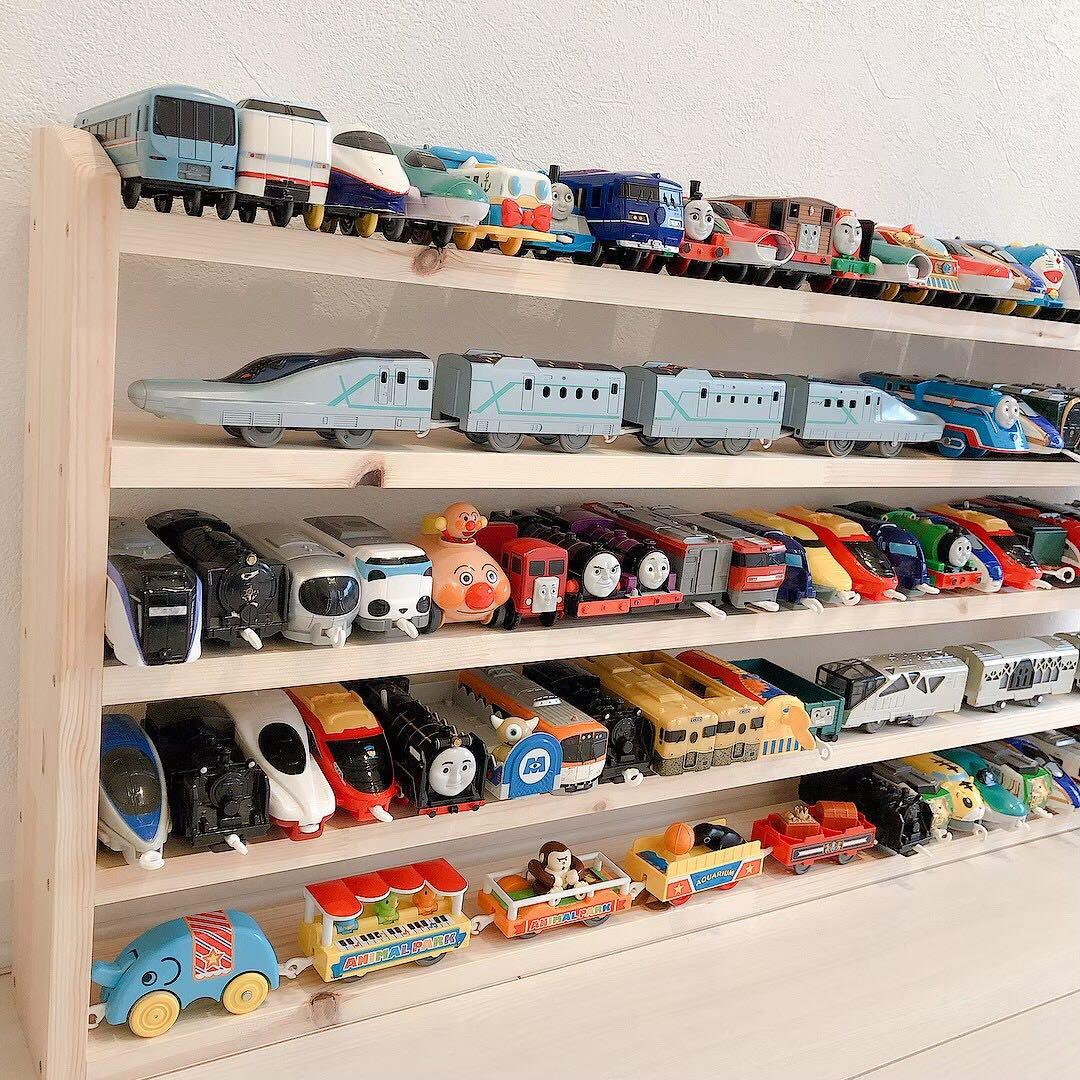 ＊大容量＊100台以上収納！プラレール収納棚/トミカ収納棚/おもちゃ棚/