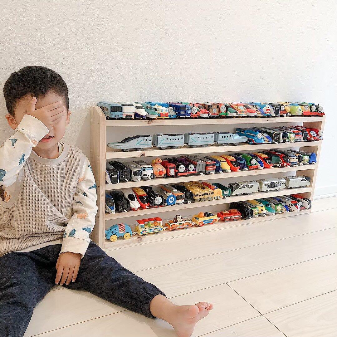 ＊大容量＊100台以上収納！プラレール収納棚/トミカ収納棚/おもちゃ棚/