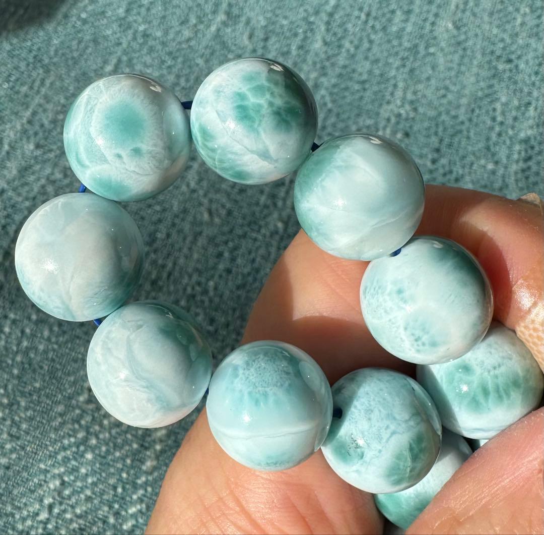 ラリマー　ブレスレット　グリーンラリマー　超❣️ 確認用❣️