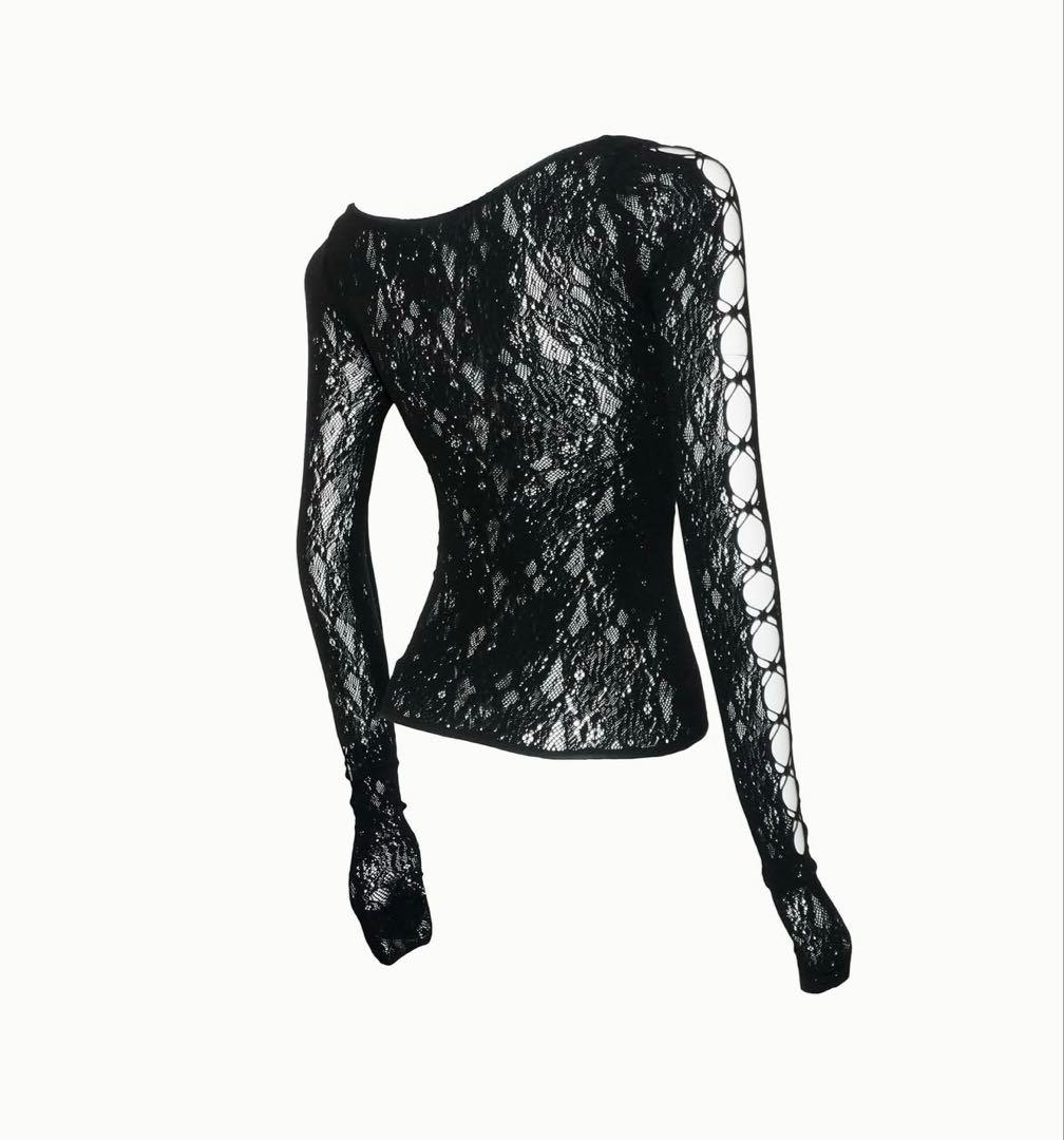 トップス theredthread Sruched sculpt body lace