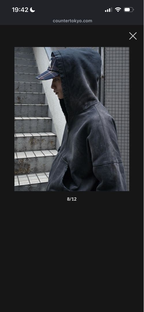 MoojiMooji アメリカ製 OVERSIZED ZIP-UP HOODIE