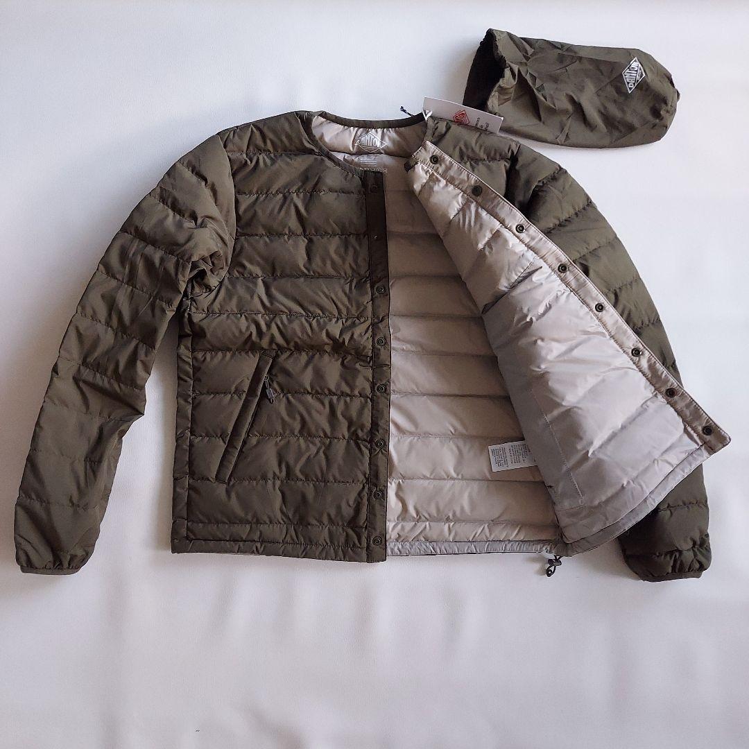 ダントン クルーネックダウン オリーブ Sサイズ