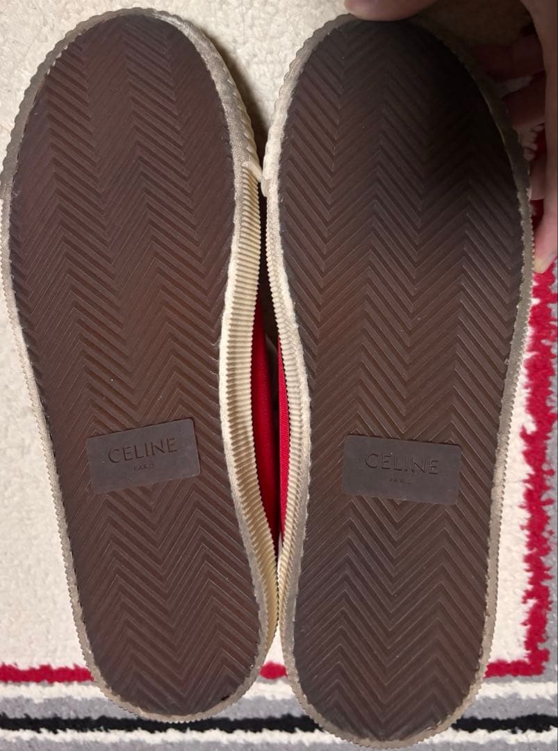 CELINE ハイカットスニーカー　赤　38サイズ　セリーヌ