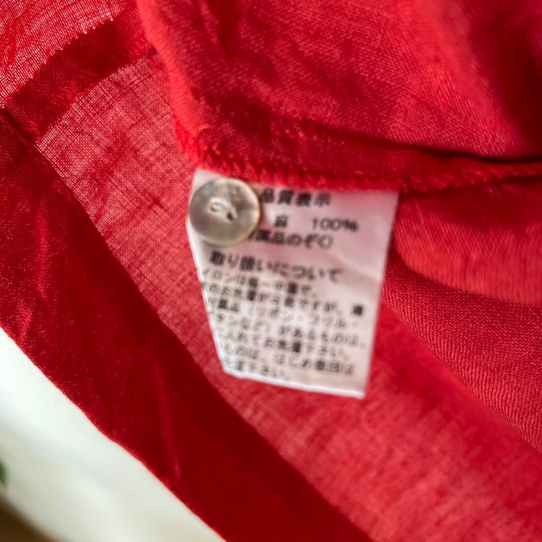 未使用　ヤンマ産業　ブラウス　麻　トップス　リネン　100%