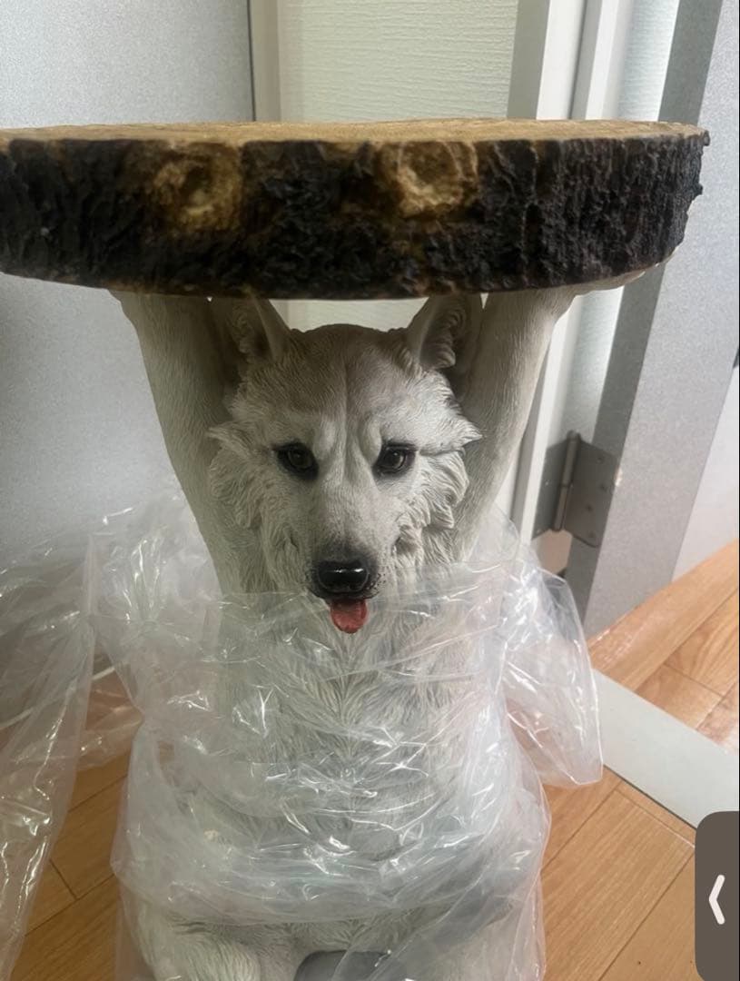 オオカミ　アニマル　サイドテーブル