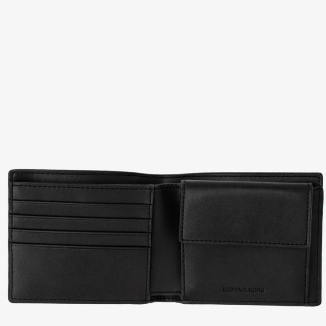 新品　正規品 MICHAEL KORS メンズ　ブラック　二つ折り財布