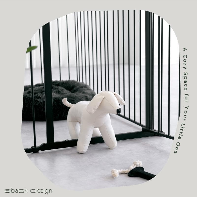 ペットサークル Pure Loop 73.5cm ブラック6枚扉付き　開封済み