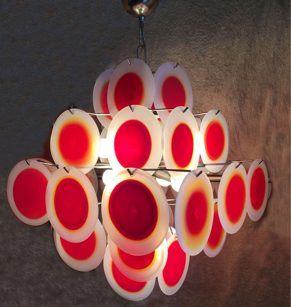 ムラノガラス シャンデリア　ミッドセンチュリーモダン