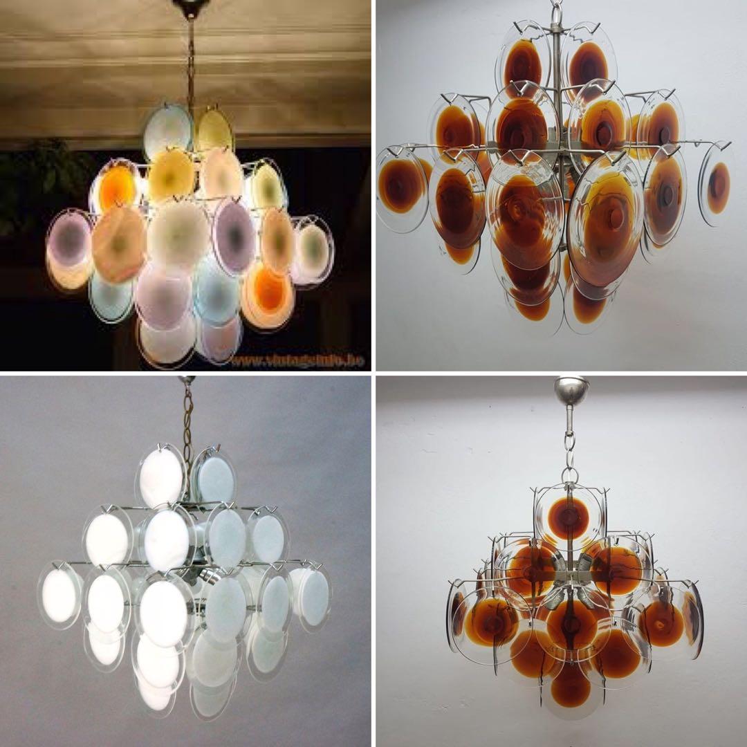ムラノガラス シャンデリア　ミッドセンチュリーモダン