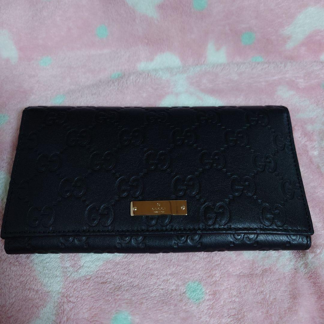 めぃちゃん様　GUCCI ブラックレザー 長財布
