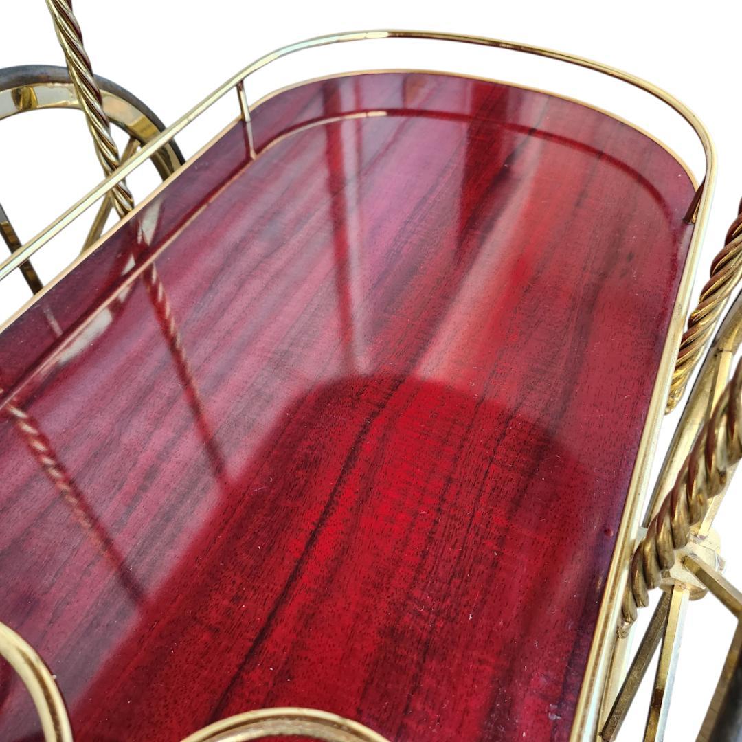 サービスカート　キッチン ワゴン ボトルラック　キッチン　アンティーク　レトロ