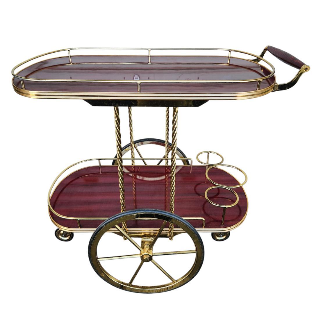 サービスカート　キッチン ワゴン ボトルラック　キッチン　アンティーク　レトロ