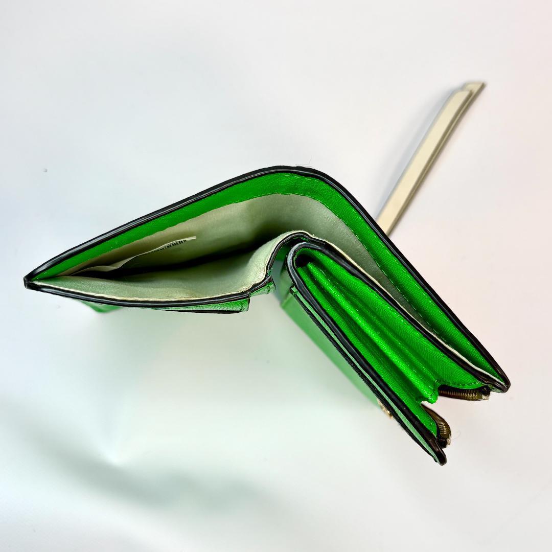 マーク・ジェイコブス　MARC JACOBS 二つ折り財布 ブラック/グリーン