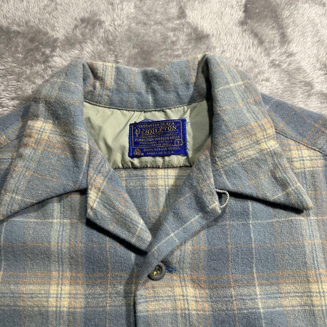 卍*郎様 70s vintage USA製 ウールチェックボードシャツ フラップ