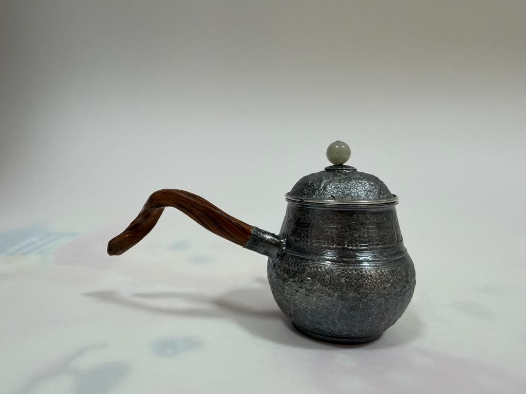 純銀製 横手急須 銀瓶 煎茶道具