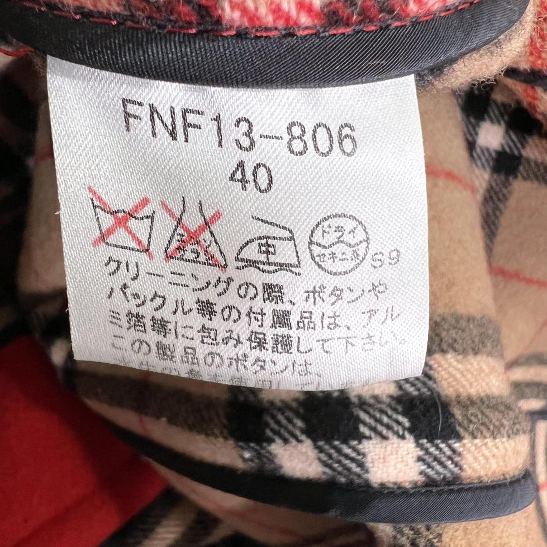 【BURBERRY BLUE LABEL】赤系 ダッフルコート レディース 40