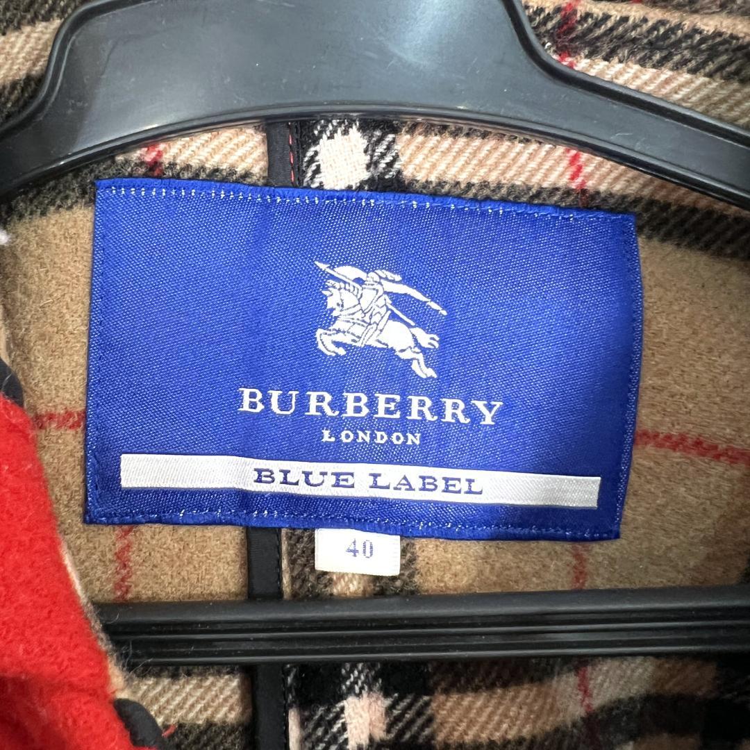【BURBERRY BLUE LABEL】赤系 ダッフルコート レディース 40