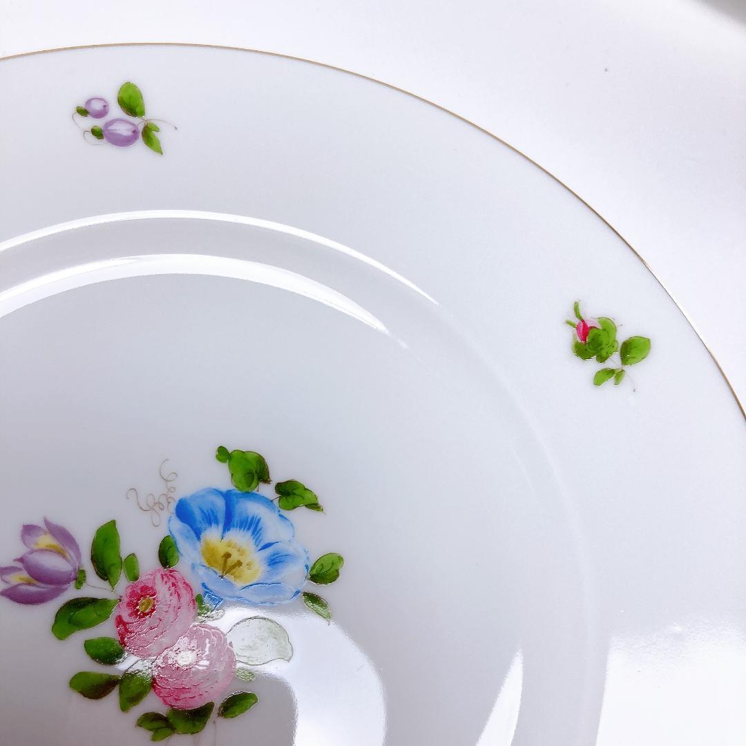 アウガルテン シンプルブーケ プレート 19.5cm 2枚　|3024|